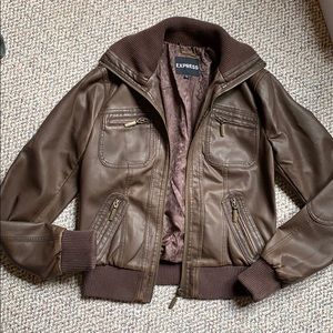 Express leather bomber jacket size XS